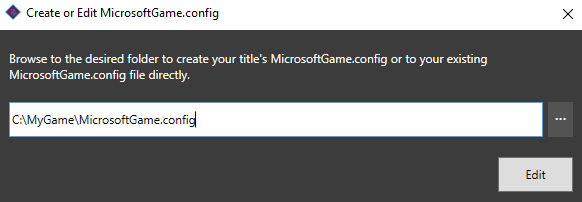 Saisie d'un fichier de configuration existant