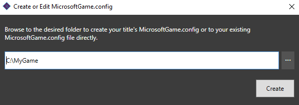 Saisie d'un nouveau fichier de configuration