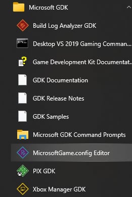 Lancement depuis le menu Démarrer
