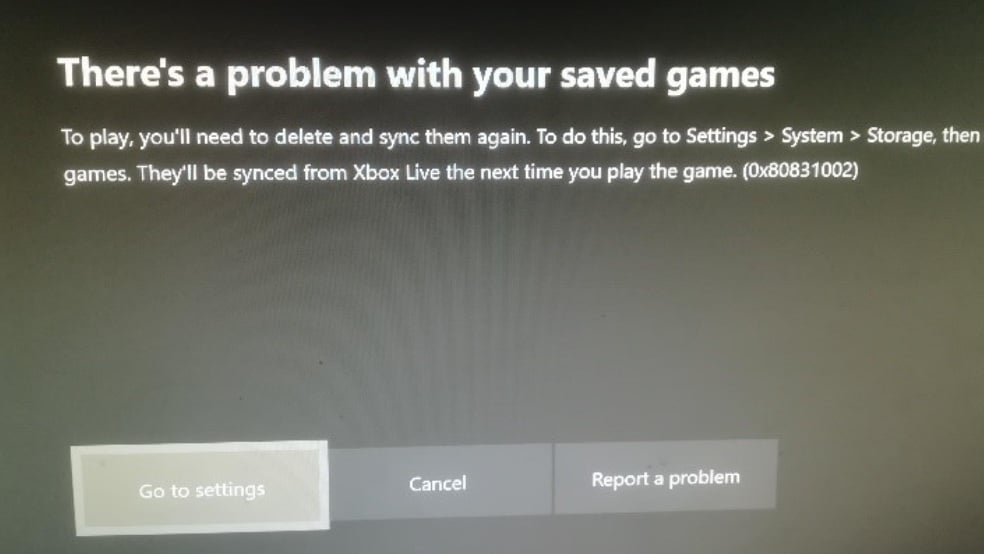 Corrupted Game Saves dialog.