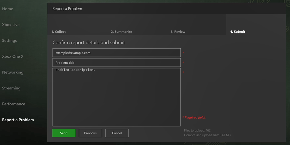 A screenshot of Dev Home that shows the Submit tab