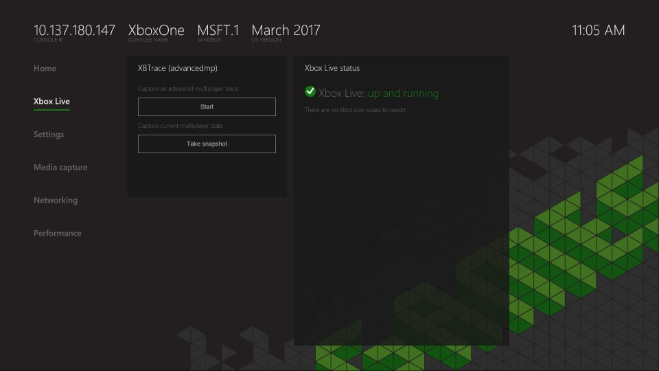 显示 XBOX Live 页面的 Dev Home 屏幕截图