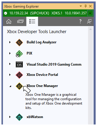 XBOX Developer Tools Launcher
