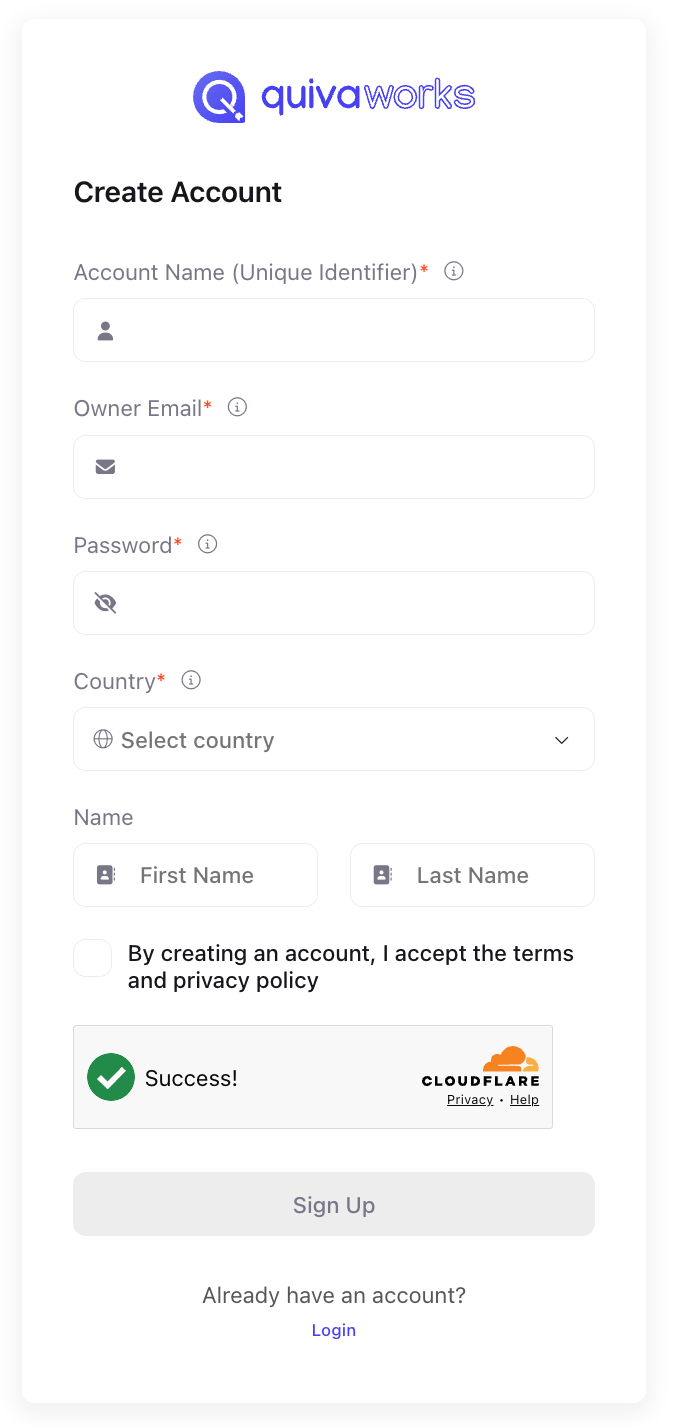Registration Screen