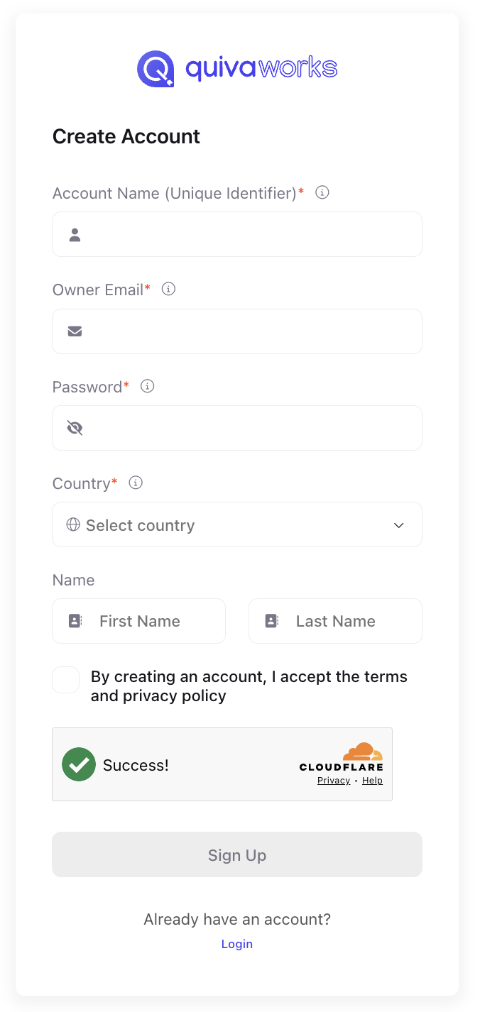 Registration Screen