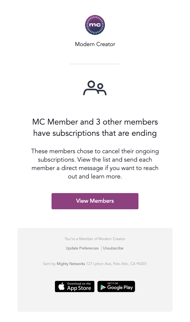 View member profiles