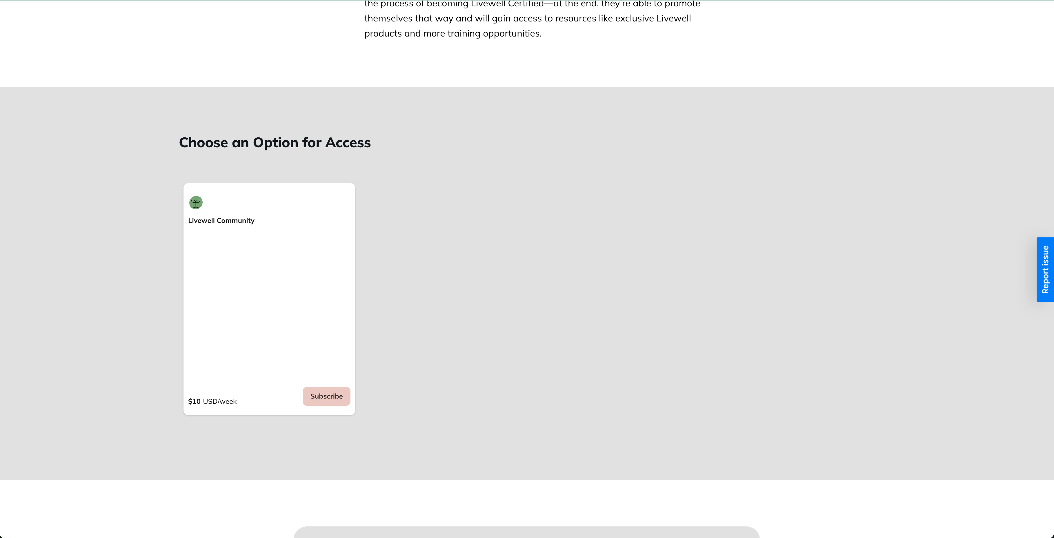 Plan visibility on network landing page