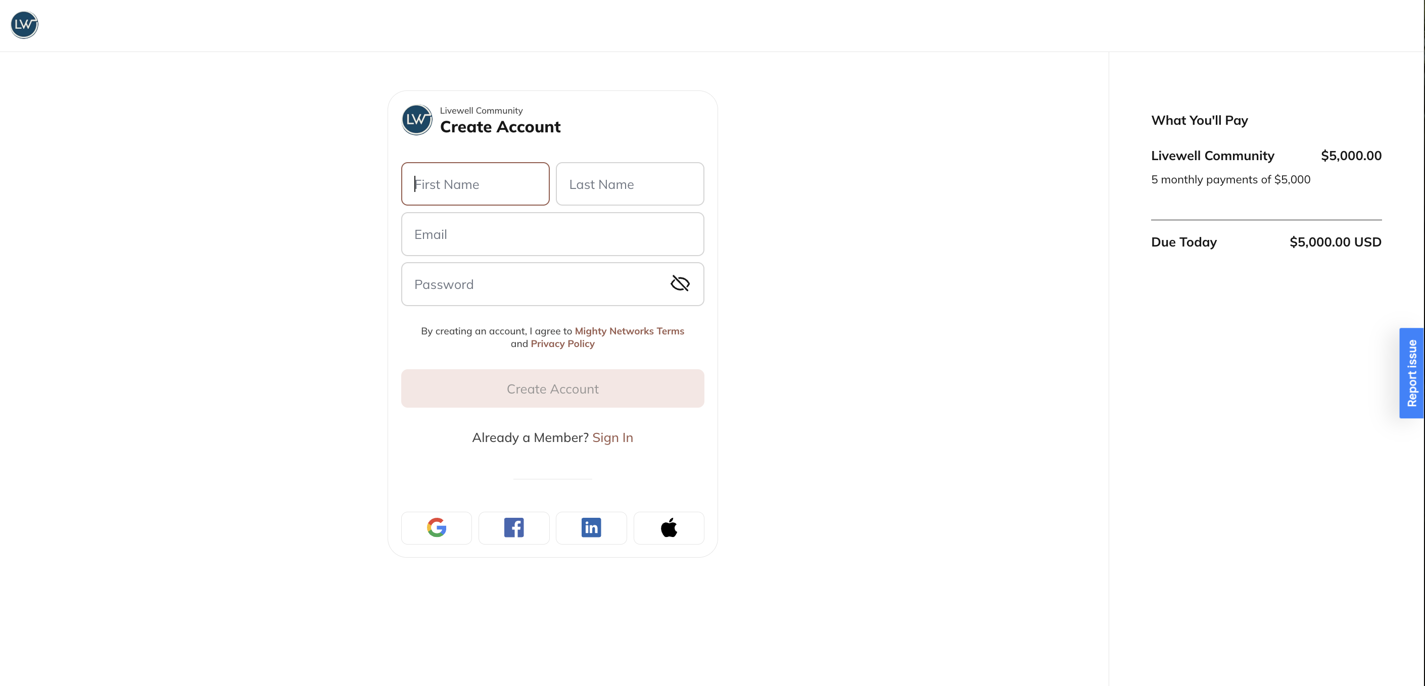 Host approval interface