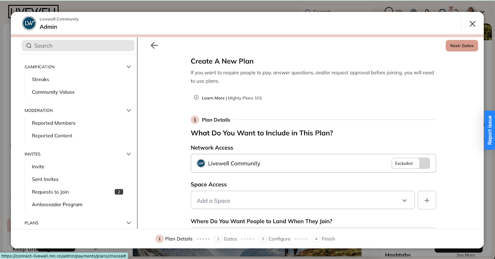 Plan Creation Settings
