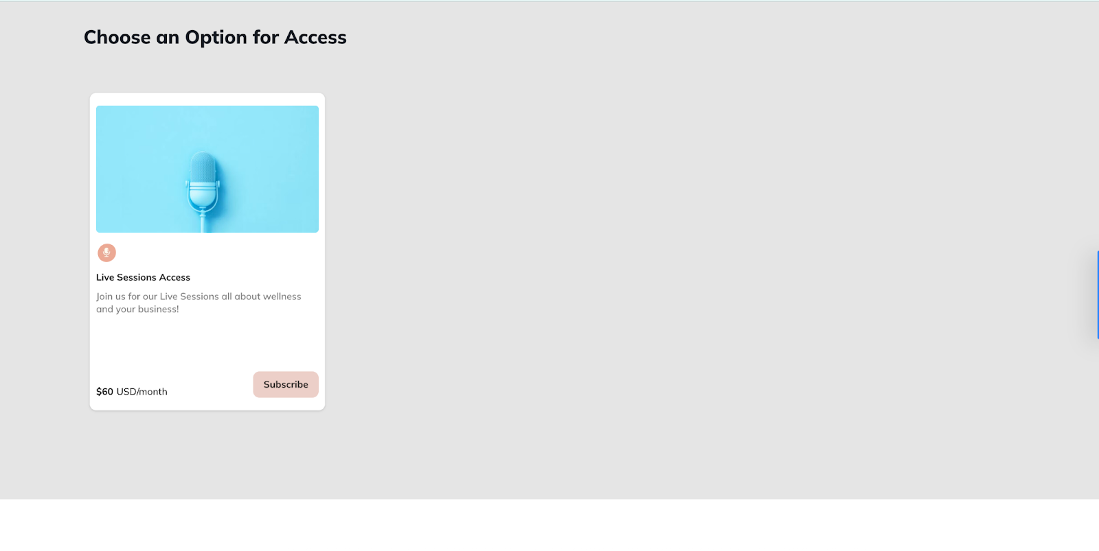 Landing Page Visibility Option