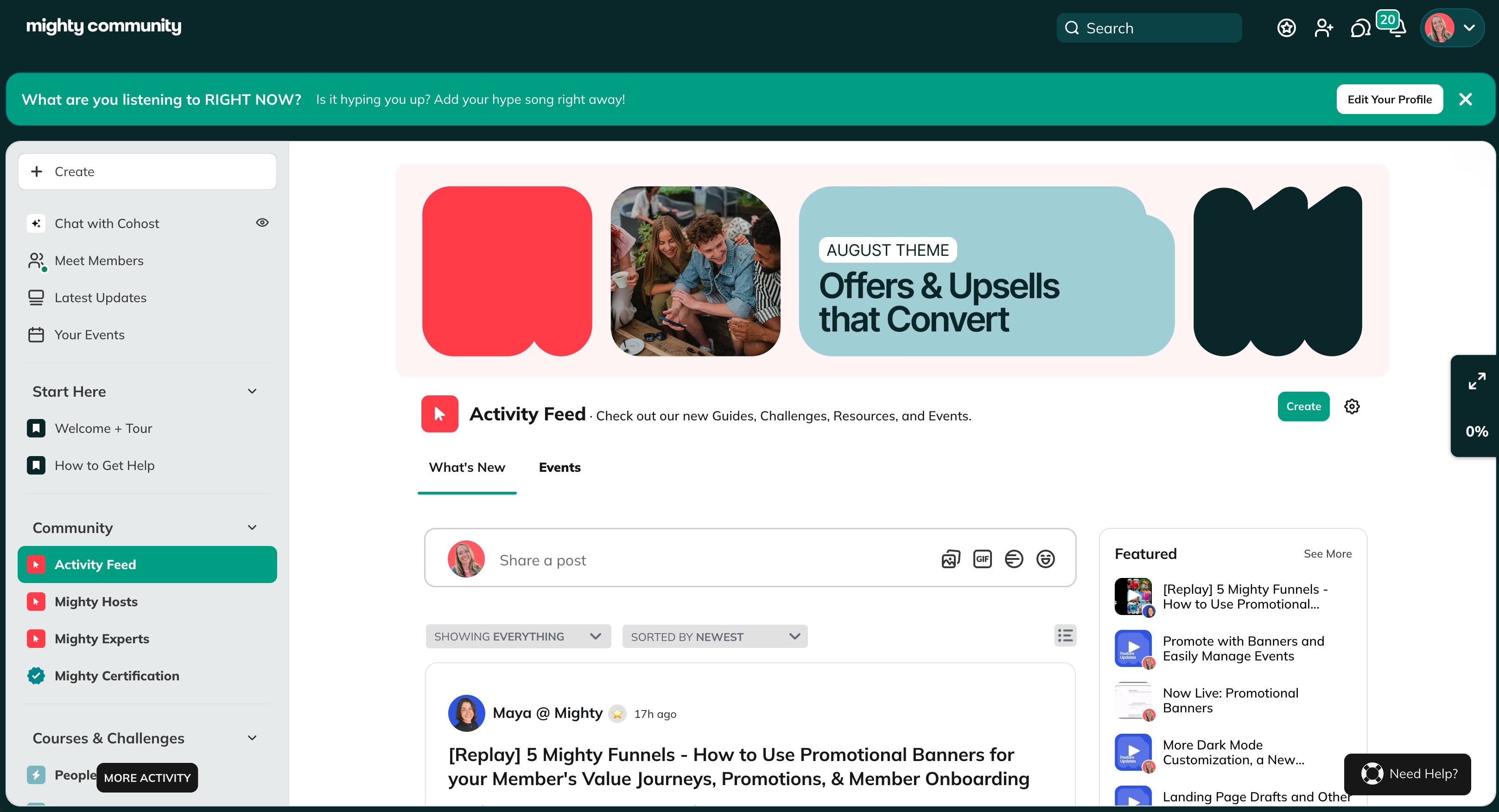Mighty Community Interface