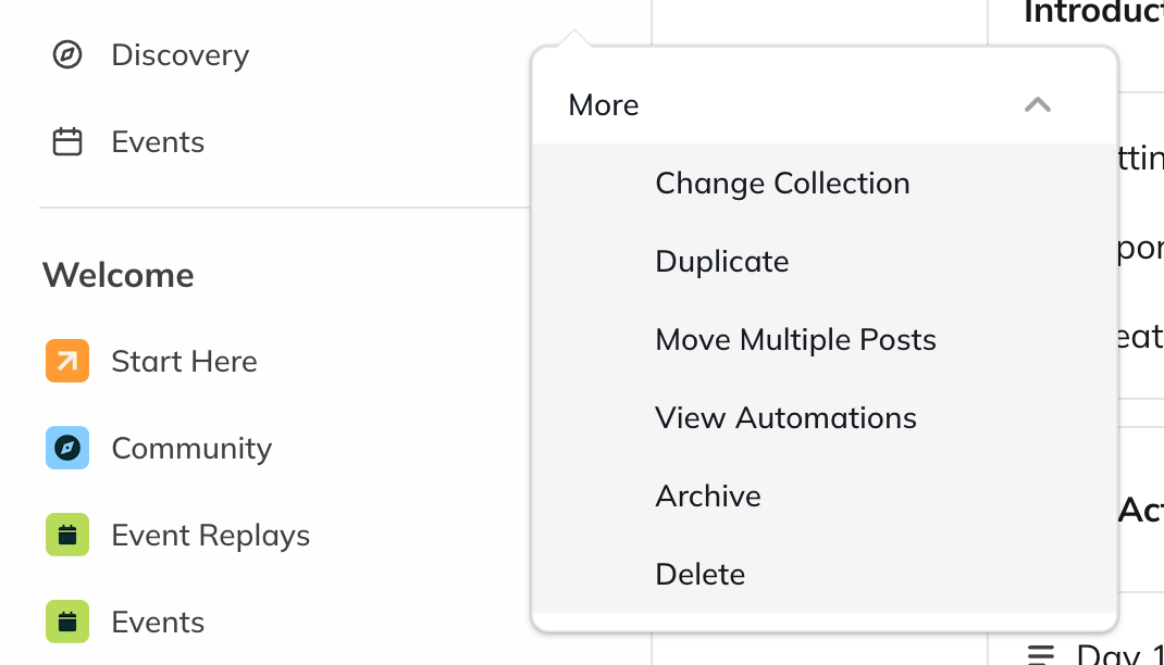 Move Two Spaces How Do I Move Content Between Spaces? - Mighty Networks Developer