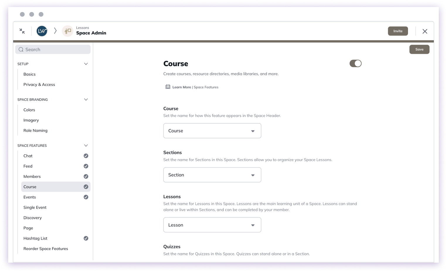 Single Event feature