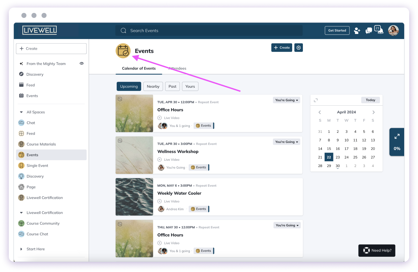 Space About Page access