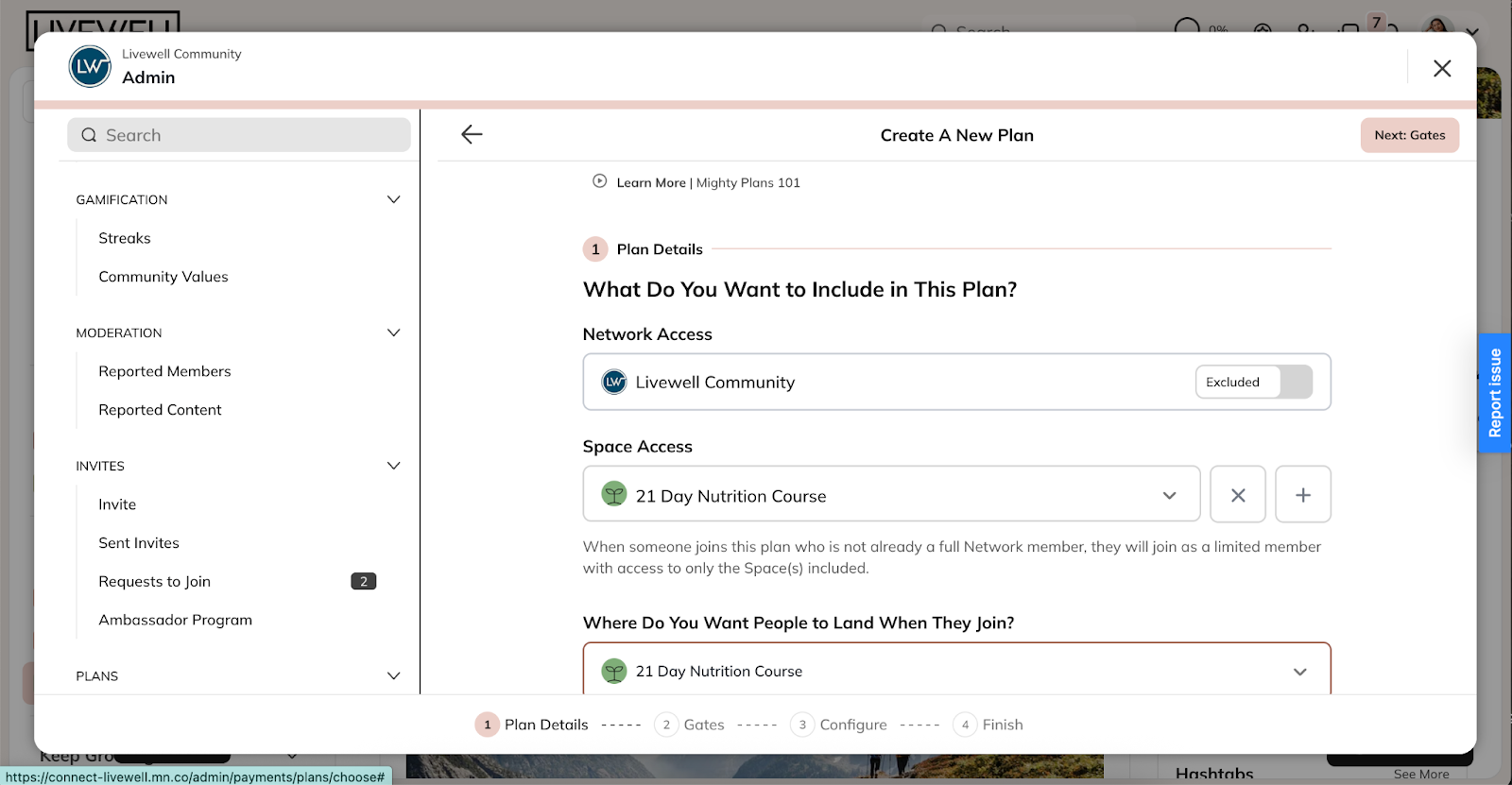 Create Limited Membership Plan