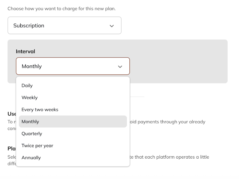 Installment Plan Creation Interface