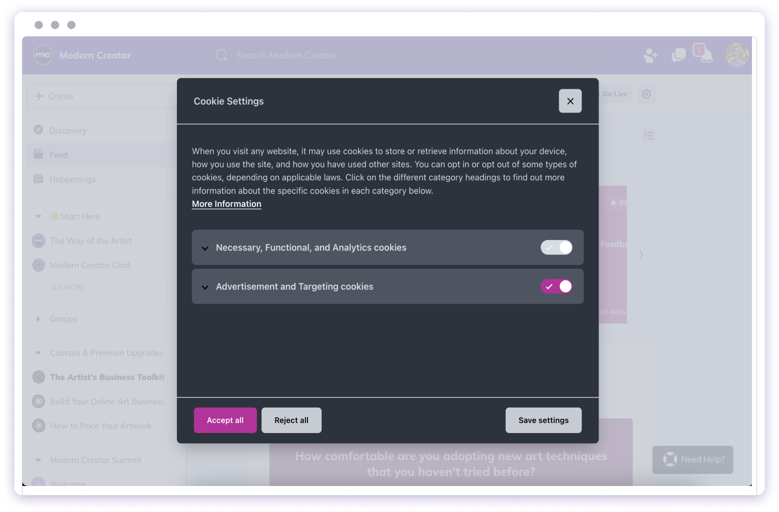 Personal links on profile