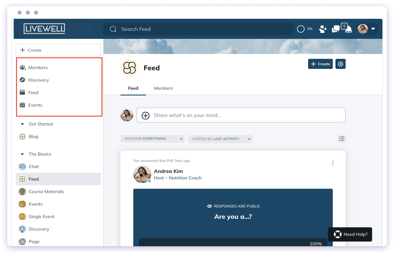 Global Features management screen
