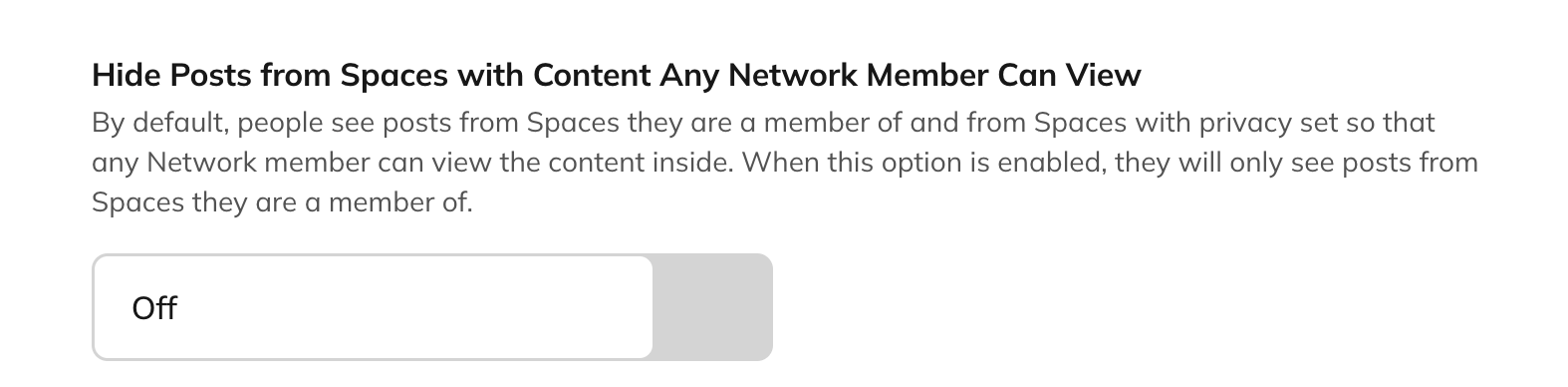 Members feature settings