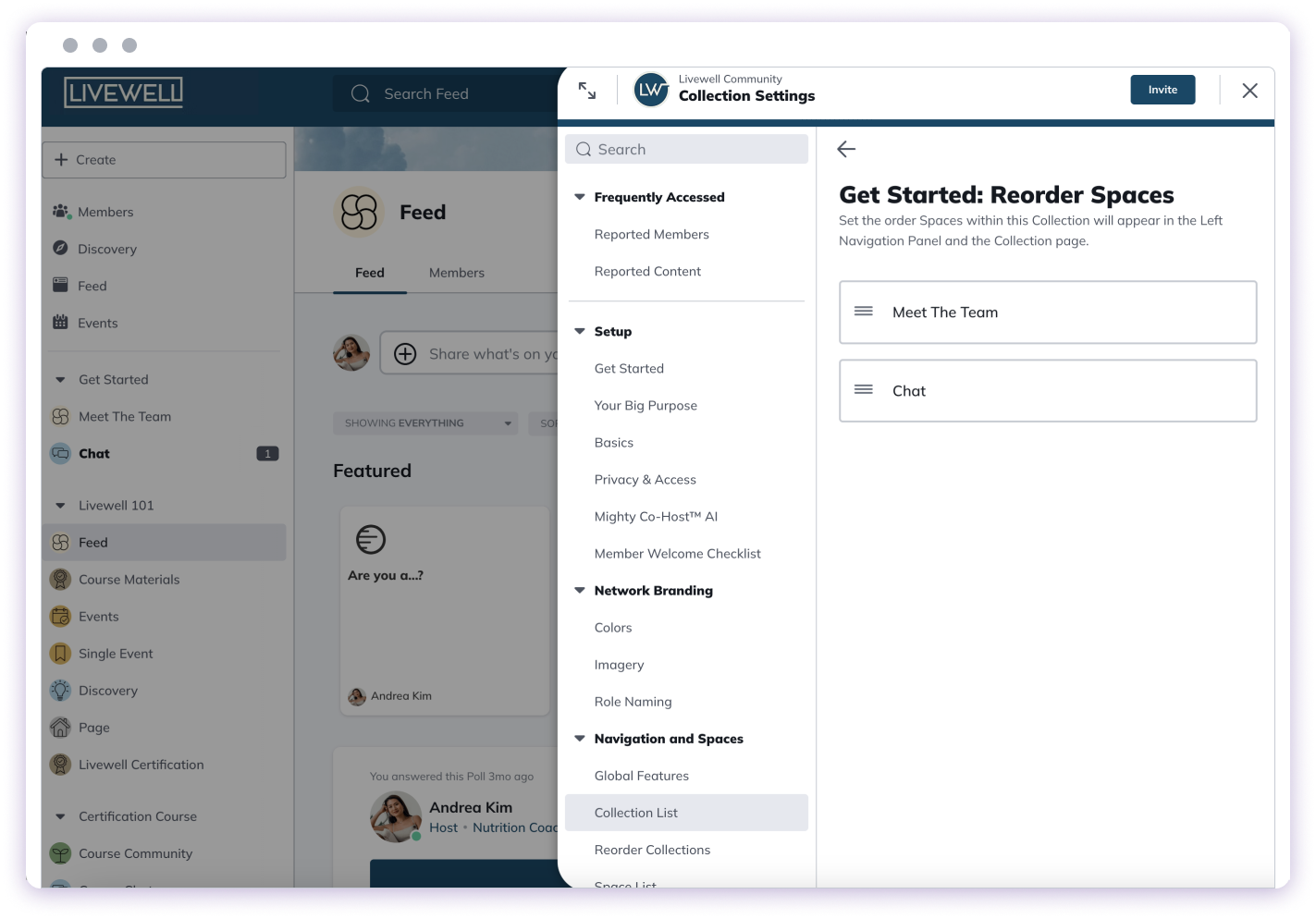 Space Privacy & Access settings