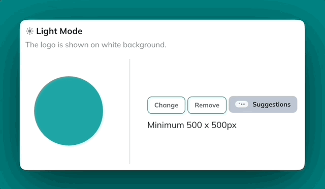 Logo suggestions feature