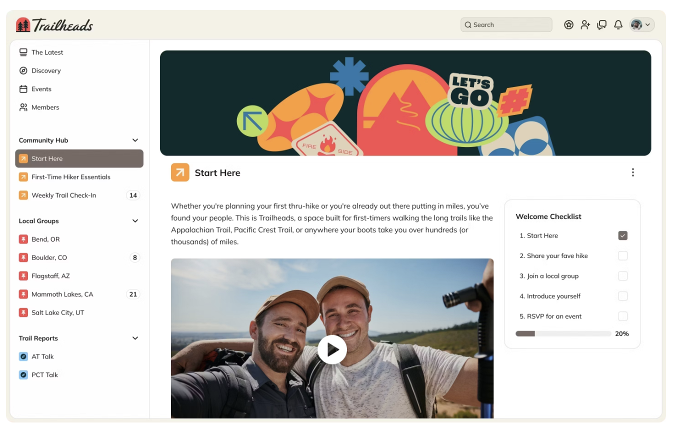 Space banner configuration