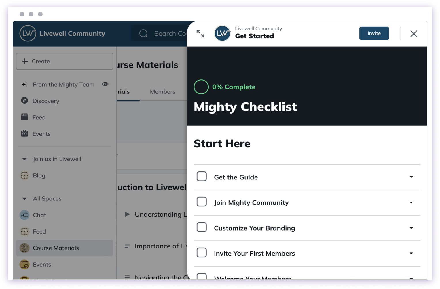 Mighty Checklist overview