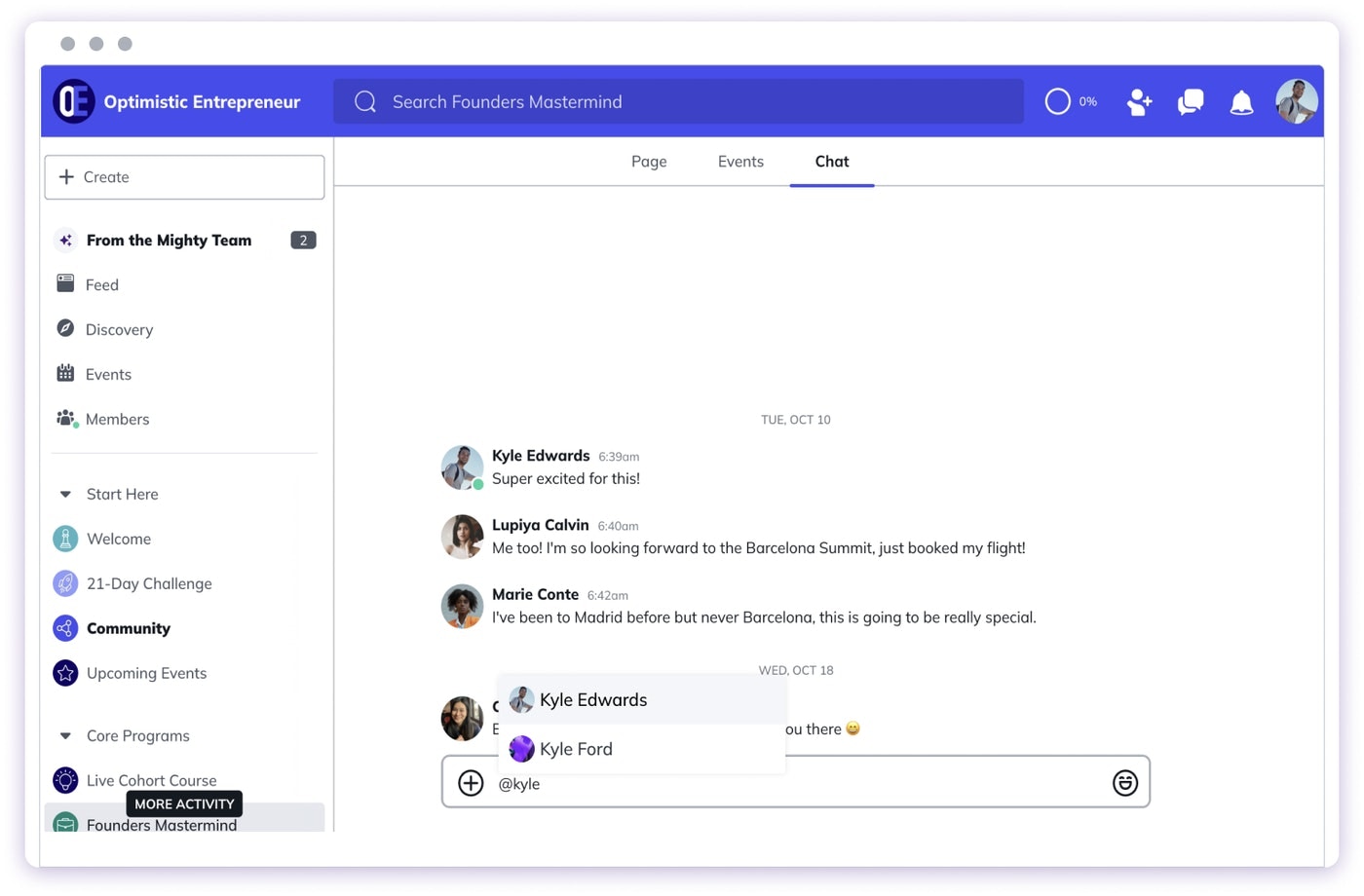 At-Mention Space Chat