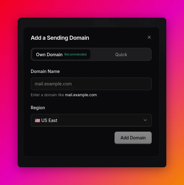 Add Domain