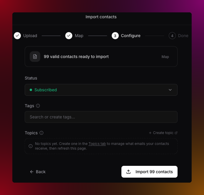 Audience Bulk Import Contact Audience Bulk Import Contact