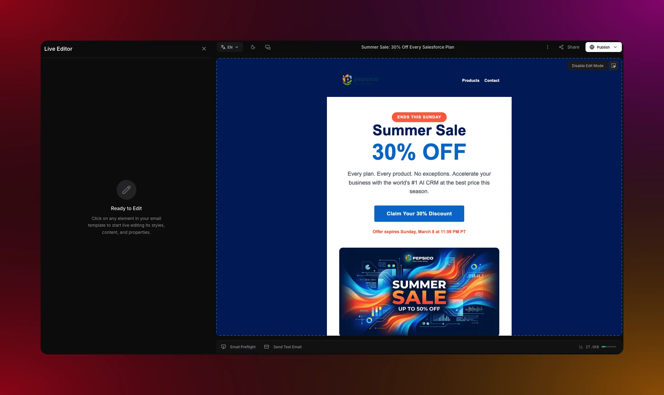 Email Visual Editor