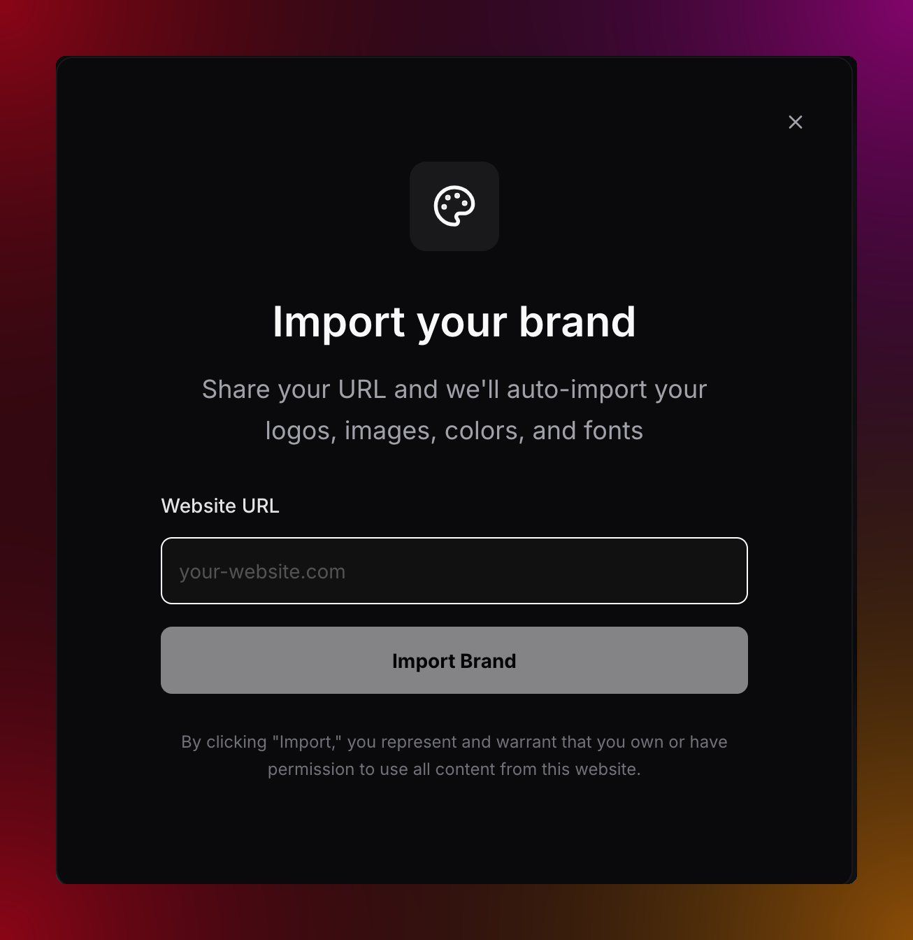 Setup Brand Import