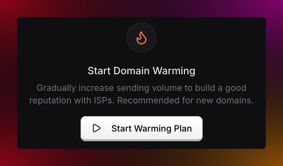 Start Domain Warming Start Domain Warming