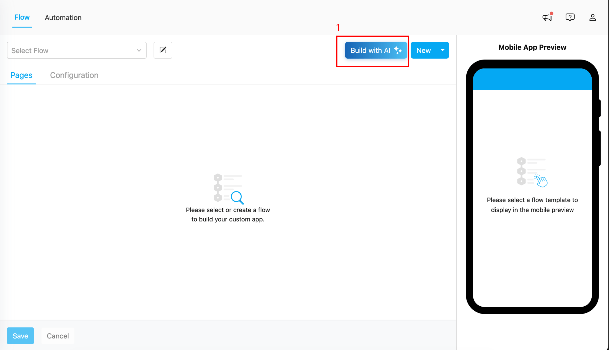 Flow Menu Display