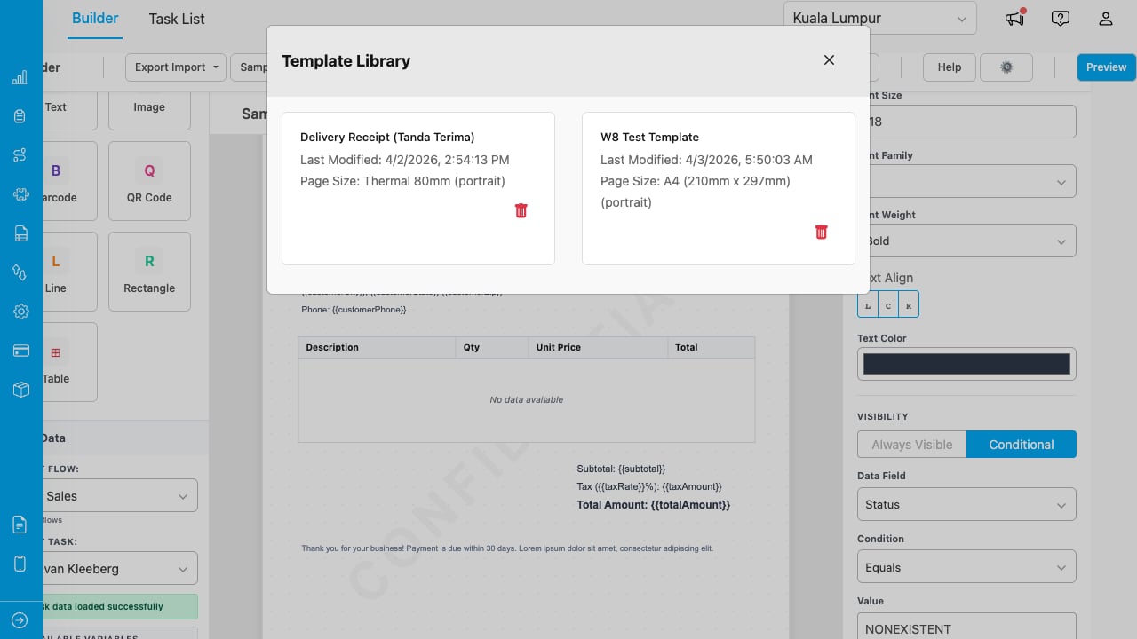 Template library