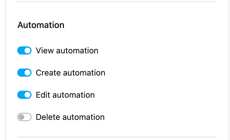 Admin Vendor role - Automation permissions