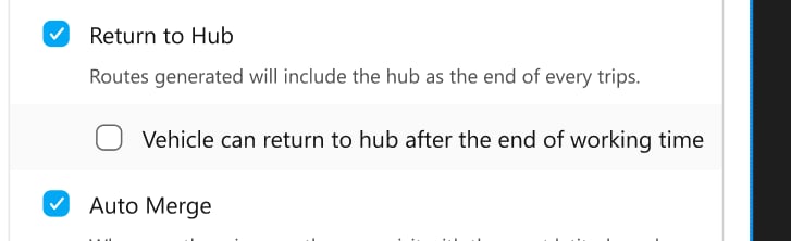 Return to hub configuration