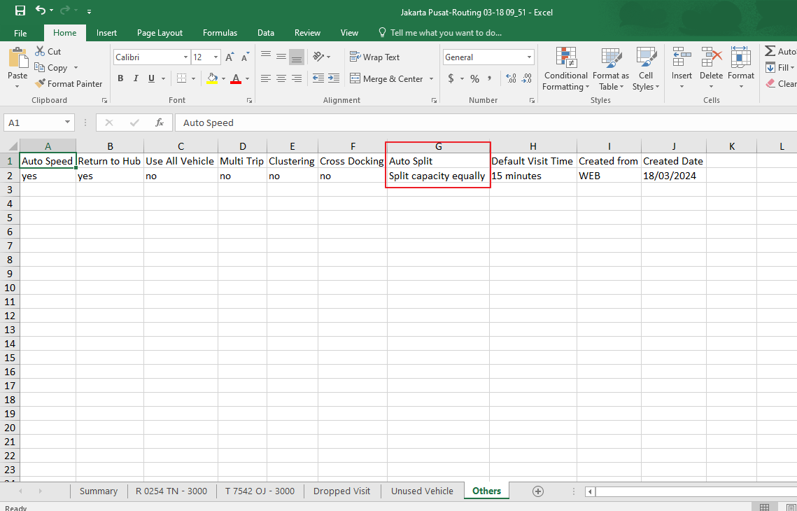 Export data with Auto Split info