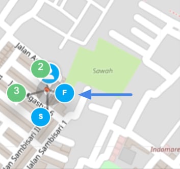 Finish icon on tracking map