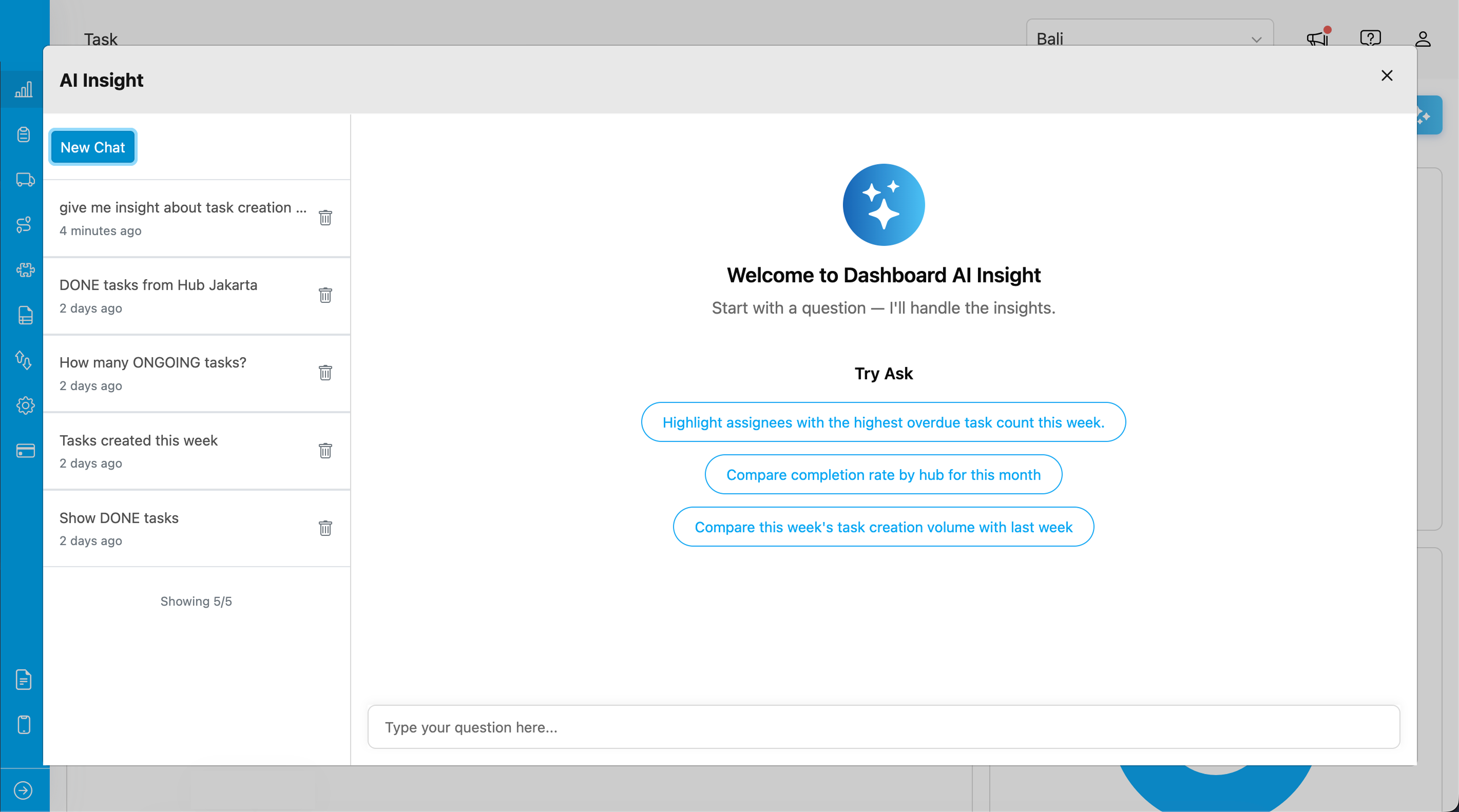 AI Insight modal