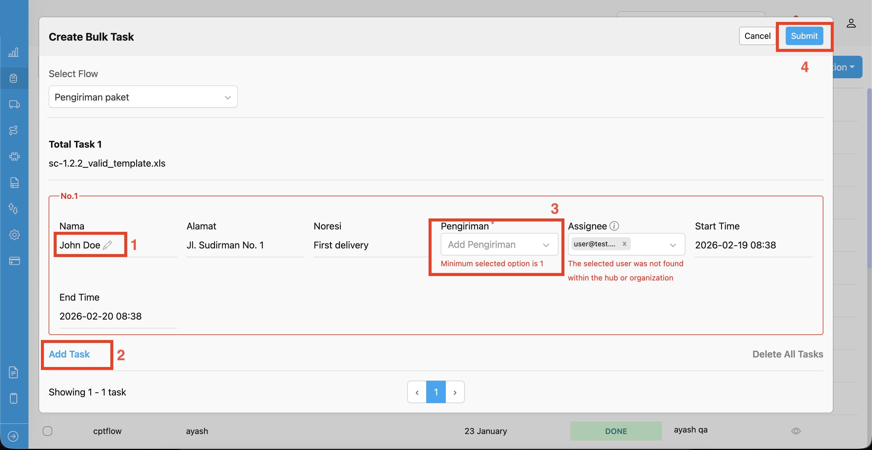 Bill component with sheet mapping and sub-fields