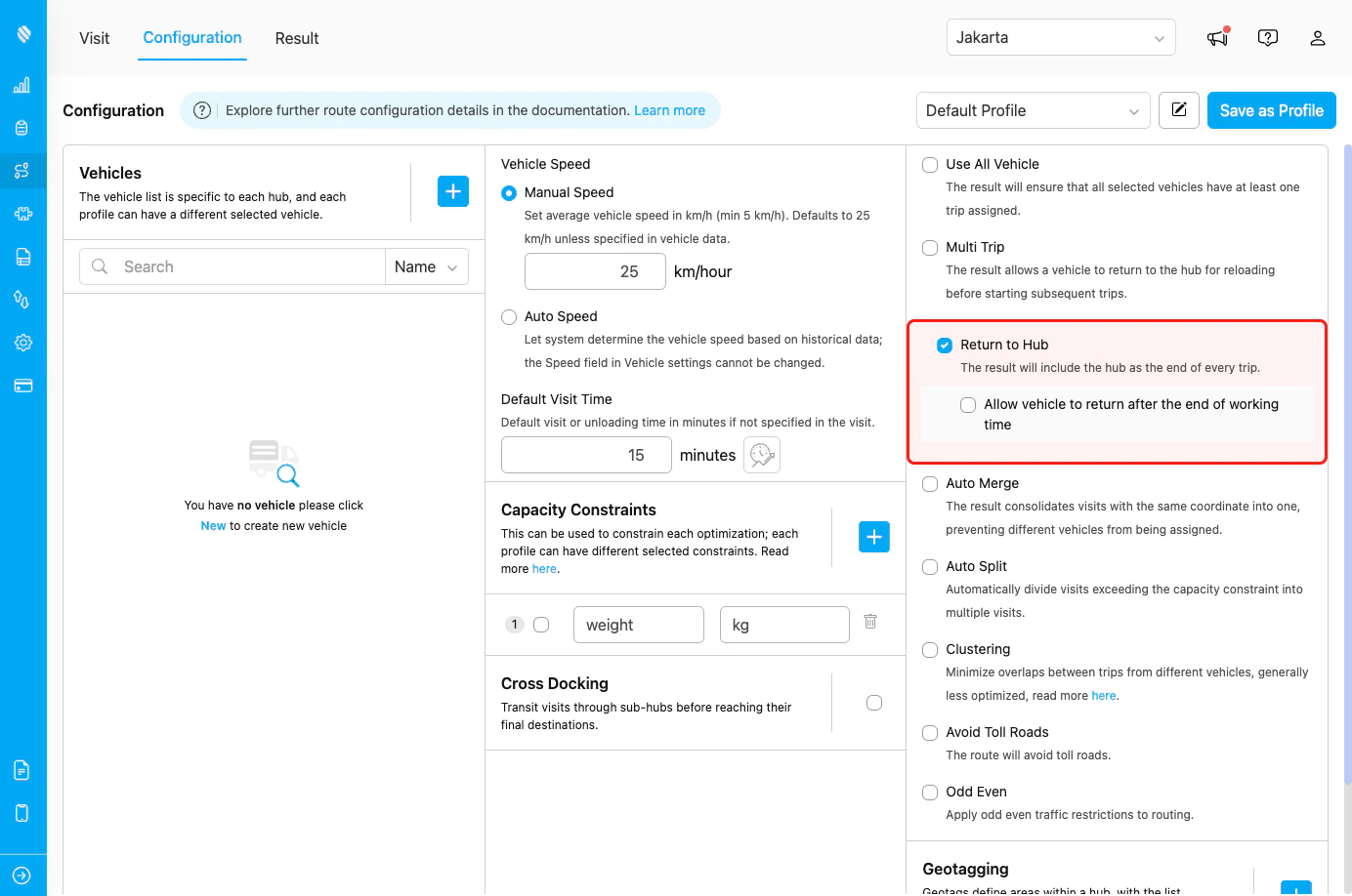 Return to Hub Configuration