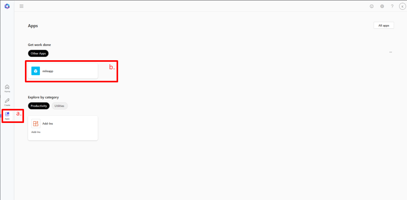 App launcher with MileApp