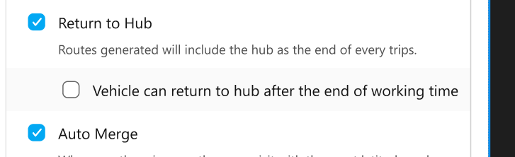 Return to hub configuration