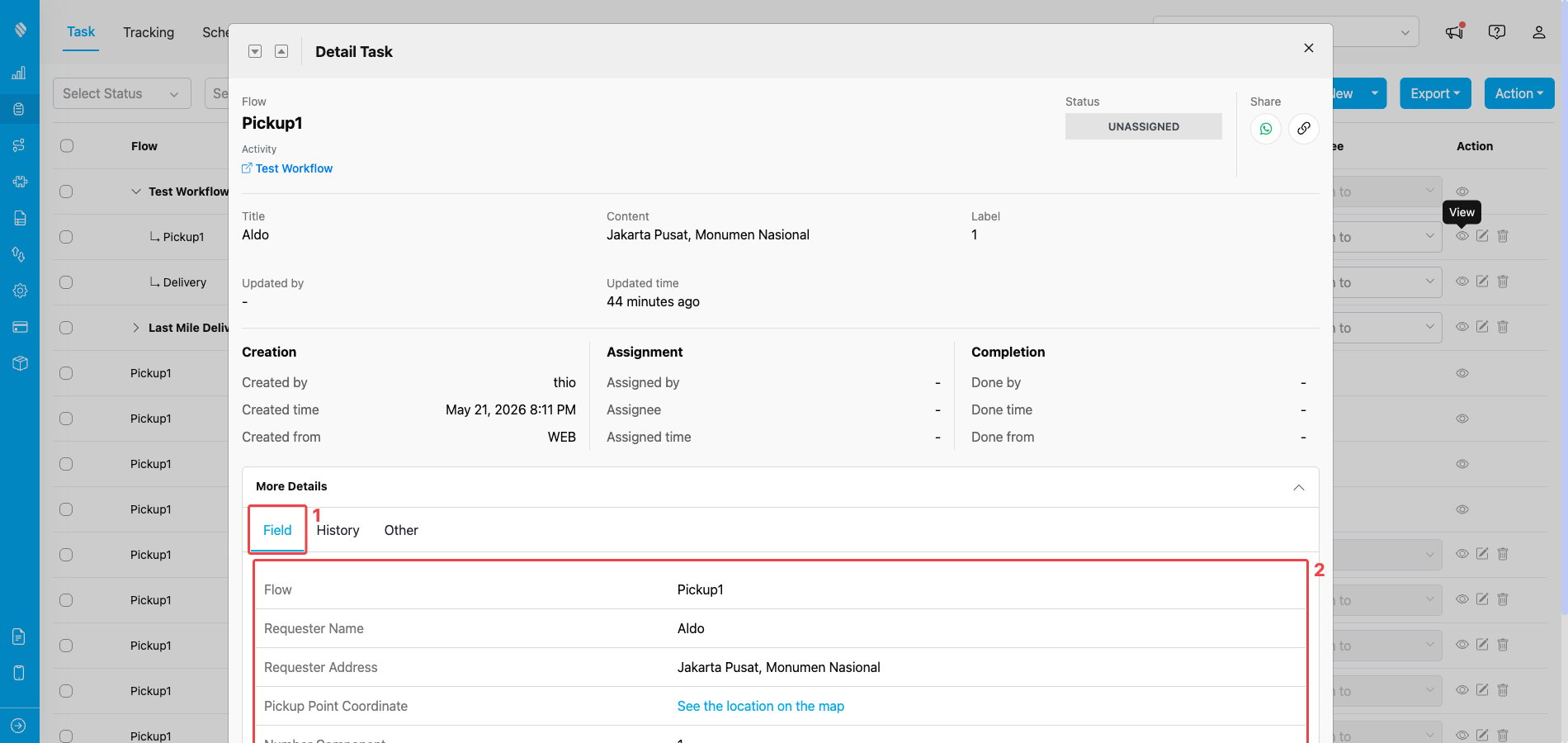More Details Field tab