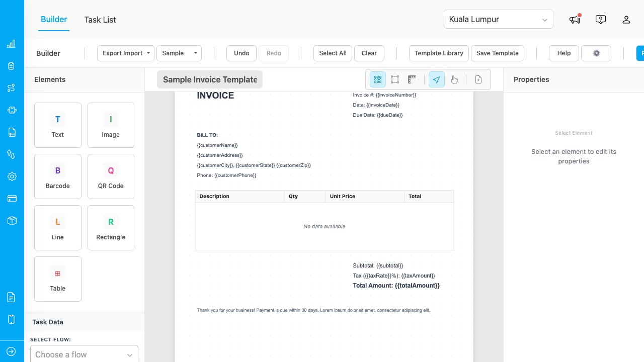 PDF Generator builder overview