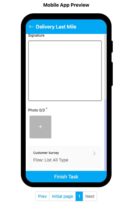 Subflow card on mobile
