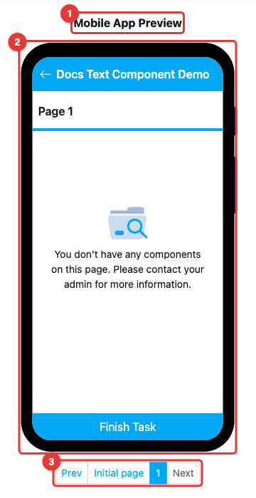Mobile App Preview area