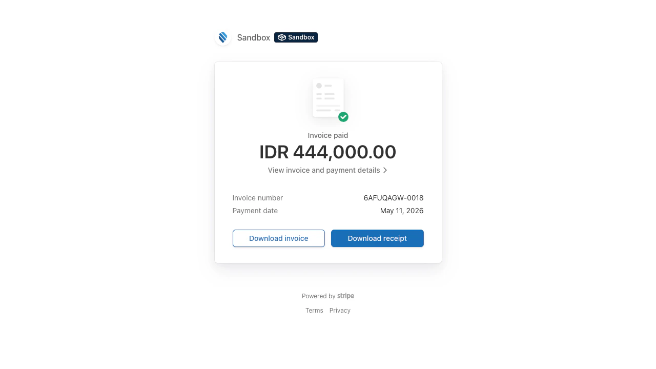 Stripe Payment Success