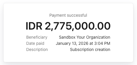 IDR Payment Success